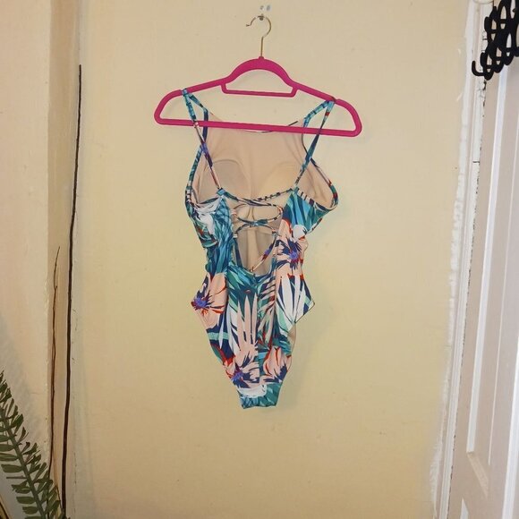 Kona Sol womens floral criss cross back closure one piece swim suit size… - Picture 5 of 9